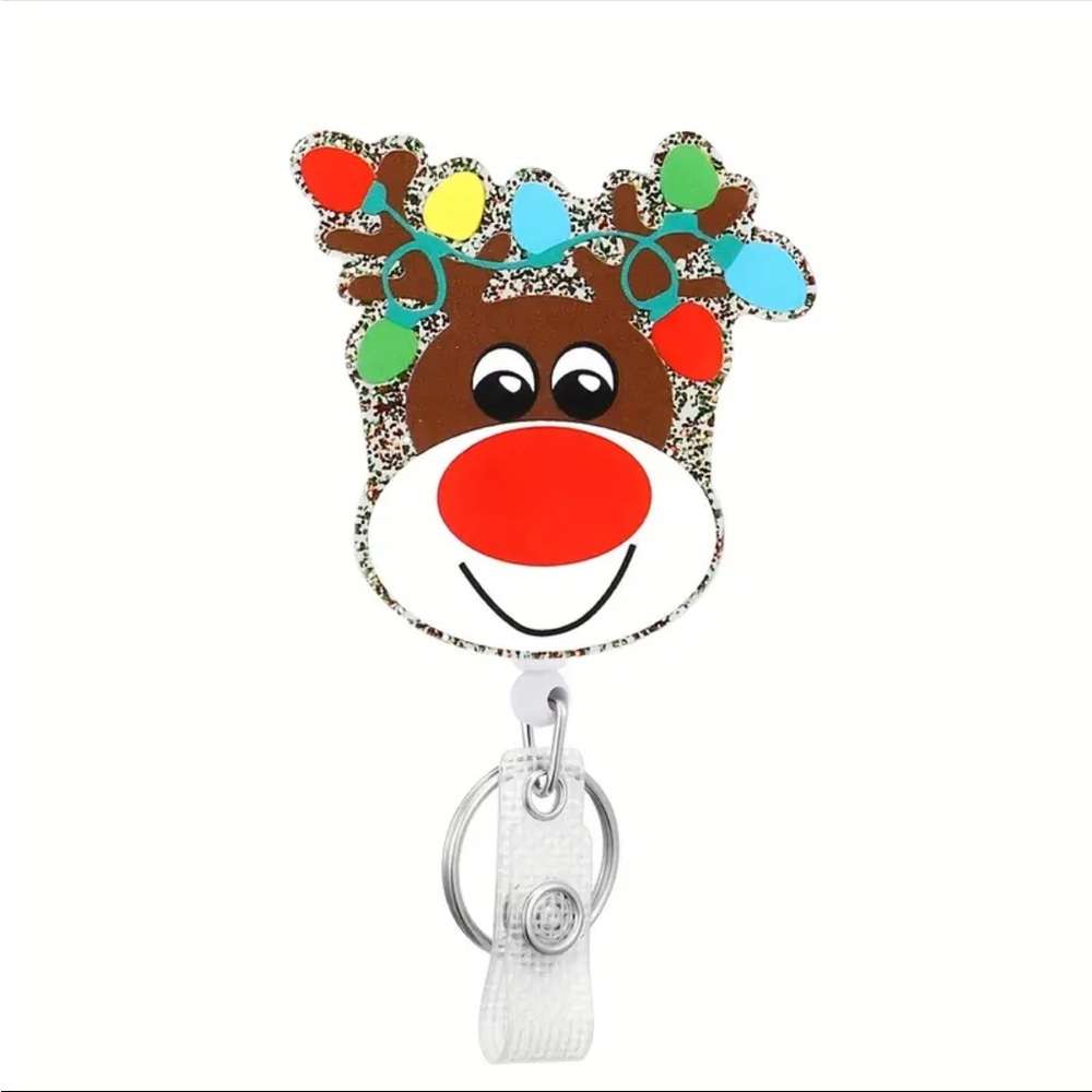 5/$25 Christmas Reindeer ID Holder NWT